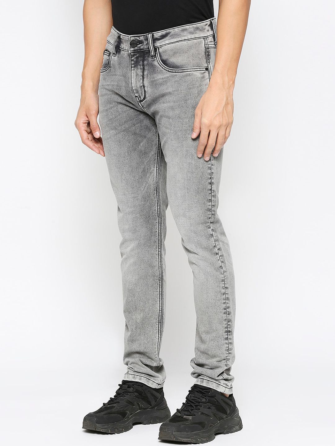 Being Human Men Low Distress Heavy Fade Slim Fit Jeans