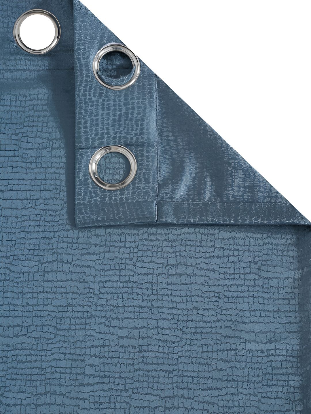 HOSTA HOMES Blue Self Design Black Out Door Curtain