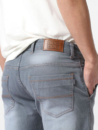 Urbano Fashion Men Grey Slim Fit Mid-Rise Clean Look Stretchable Jeans