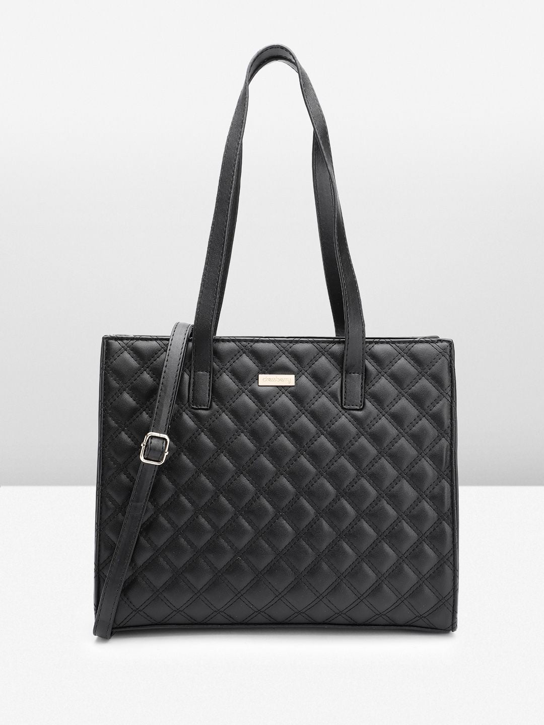 DressBerry Structured Quilted Shoulder Bag