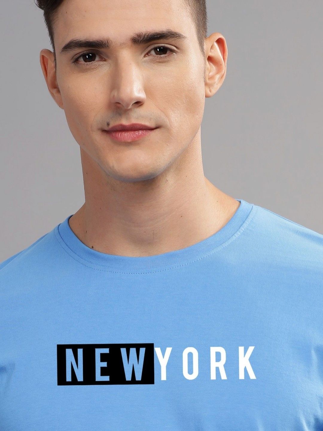 ADRO Men Typography Printed Raw Edge T-shirt