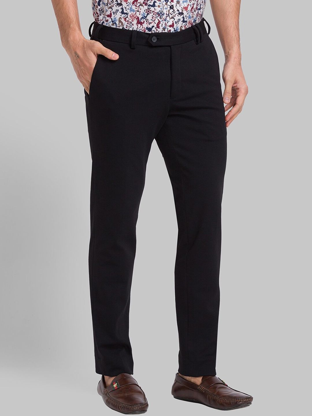 Park Avenue Men Mid-Rise Casual Trousers