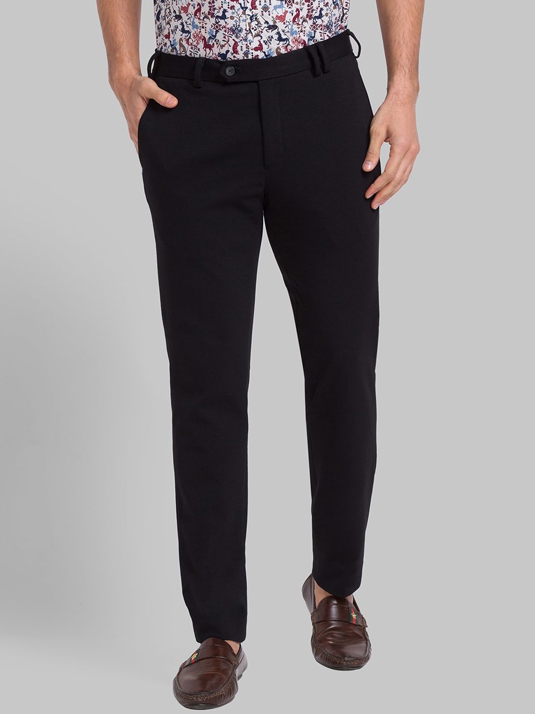 Park Avenue Men Mid-Rise Casual Trousers