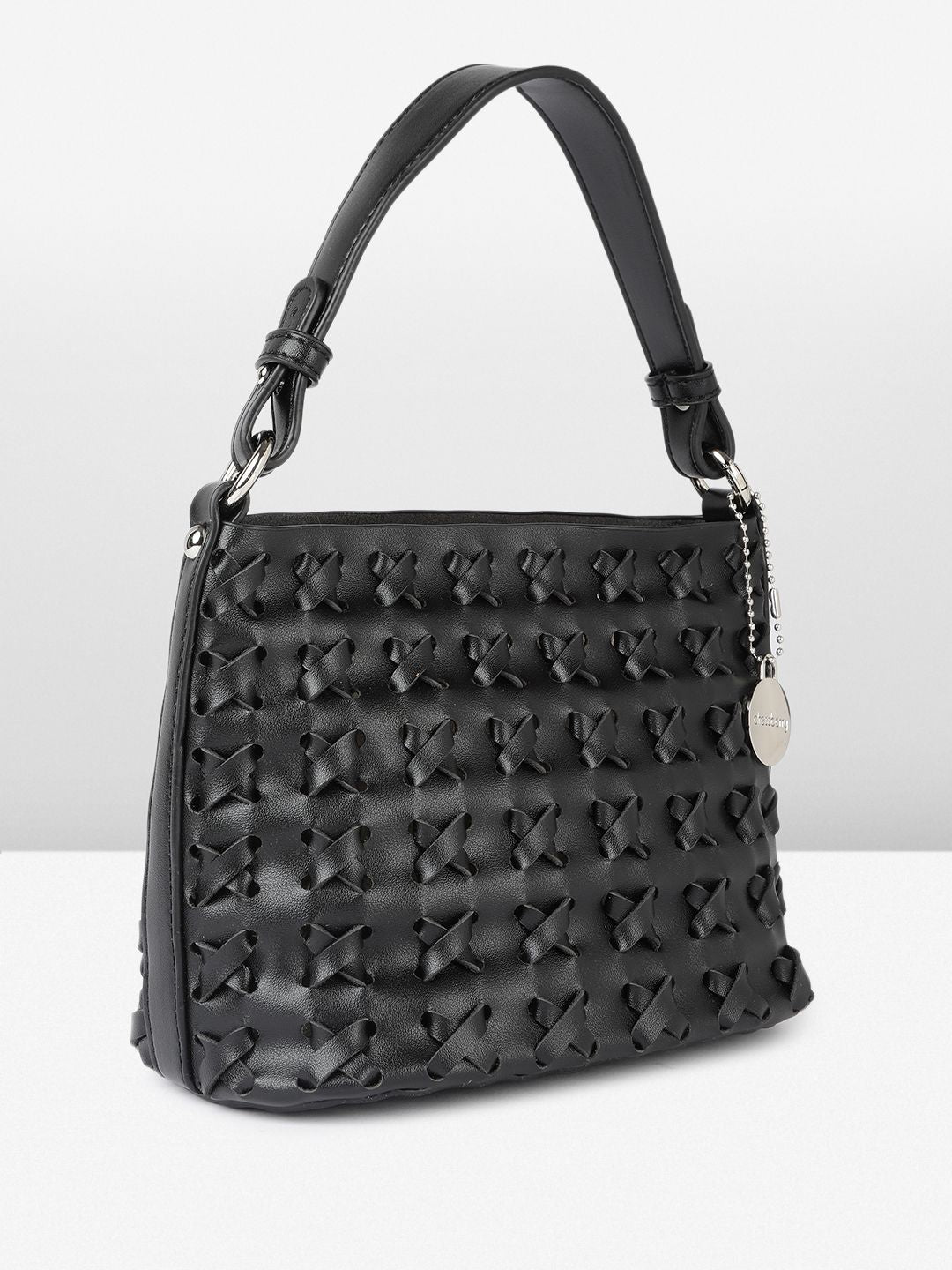 DressBerry Textured Structured Handheld Bag