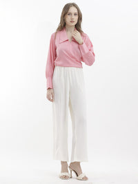 RAREISM Shirt Collar Cuffed Sleeves Wrap Top