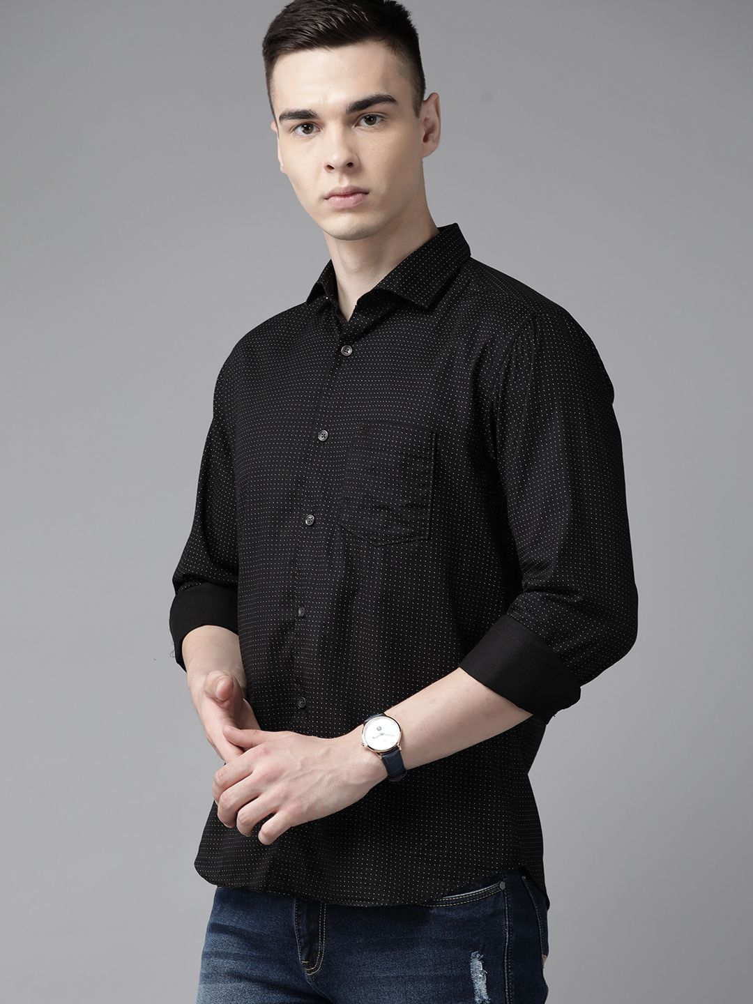 Park Avenue Men Slim Fit Pure Cotton Printed Casual Shirt