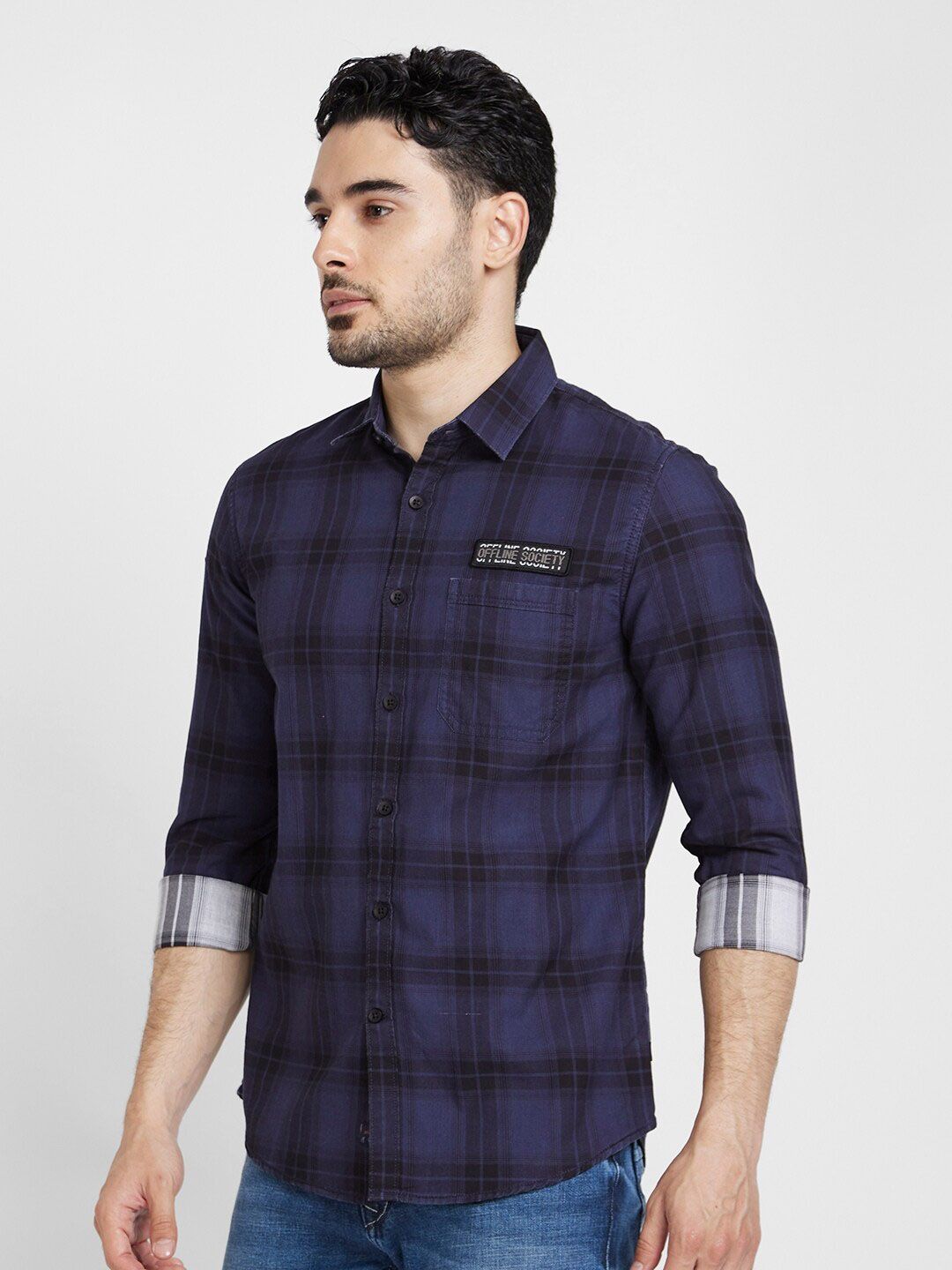 SPYKAR Classic Tartan Checked Casual Cotton Shirt