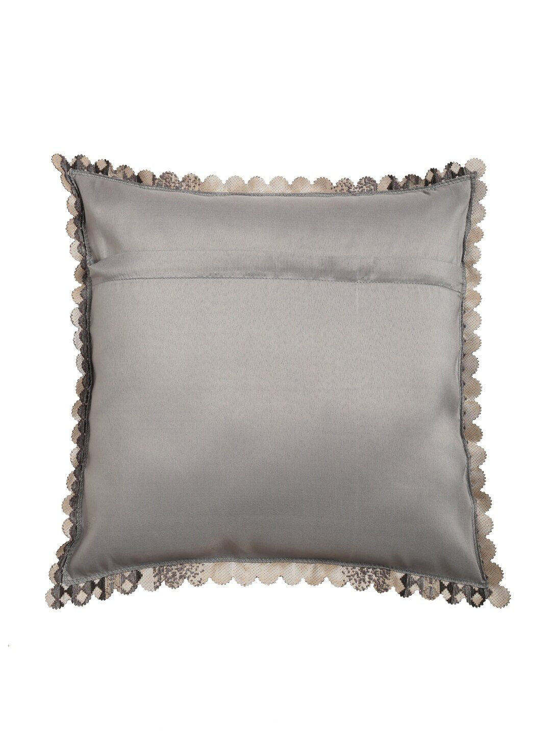 HOSTA HOMES Grey & Beige Set of 5 Velvet Square Cushion Covers