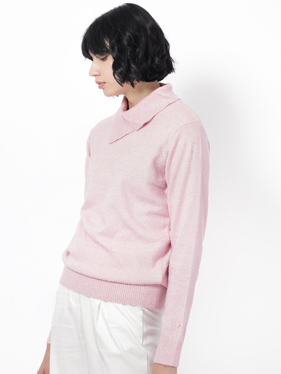 RAREISM Cowl Neck Acrylic Pullover