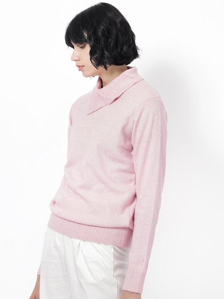 RAREISM Cowl Neck Acrylic Pullover