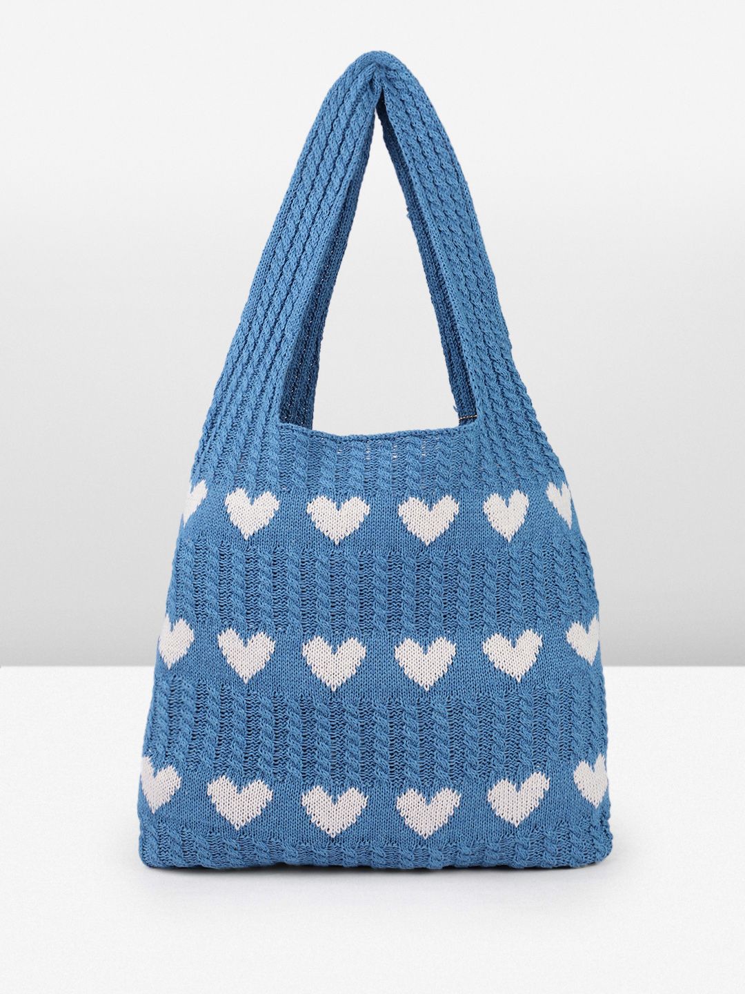 DressBerry Heart Crocheted Shopper Tote Bag