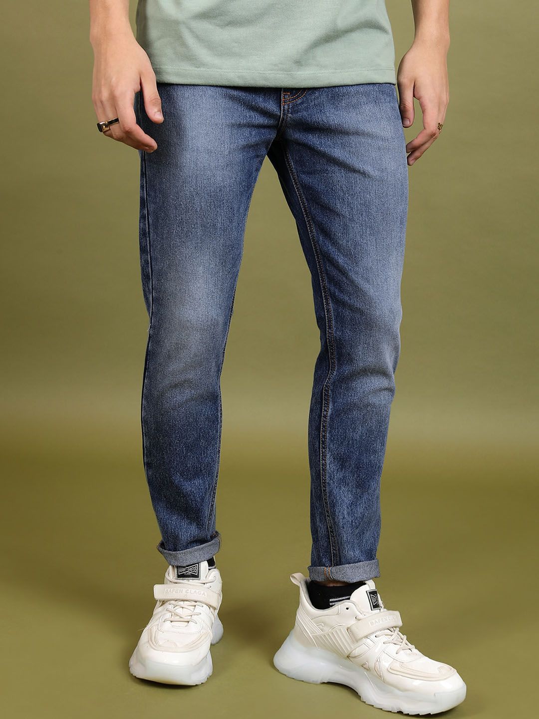 HIGHLANDER Men Mid Rise Slim Fit Stretchable Cotton Jeans