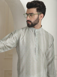 SOJANYA Kurta Sutera Kapas Kolar Mandarin Geometrik