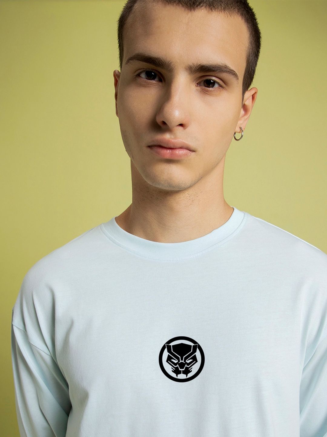 Bewakoof Men Graphic Printed Round Neck Pure Cotton Oversized T-Shirt