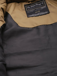 The Indian Garage Co Men Zip-Front Puffer Jacket with Zipper Pockets