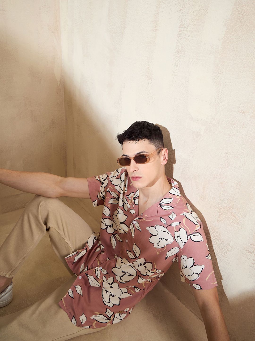 DENNISON Smart Block Printed Oversized Casual Shirt