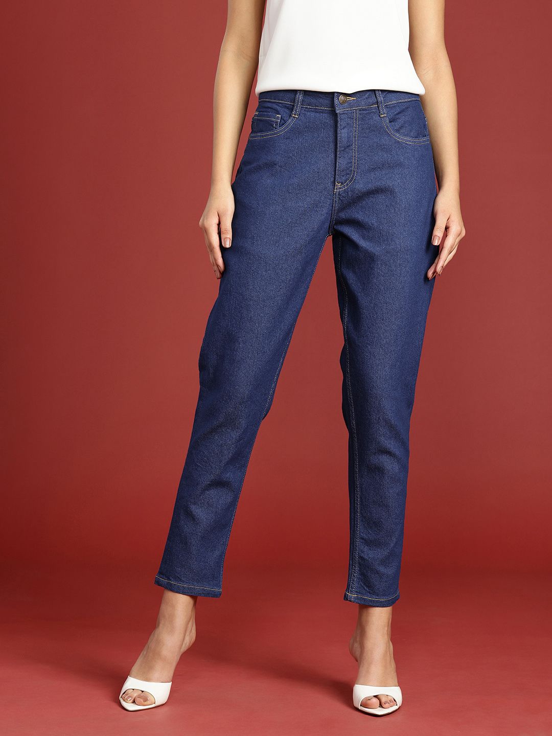 all about you Women Mom Fit High-Rise Stretchable Jeans