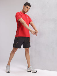 HRX by Hrithik Roshan Men Brand Logo Print Detail Training Shorts with Contrast Piping
