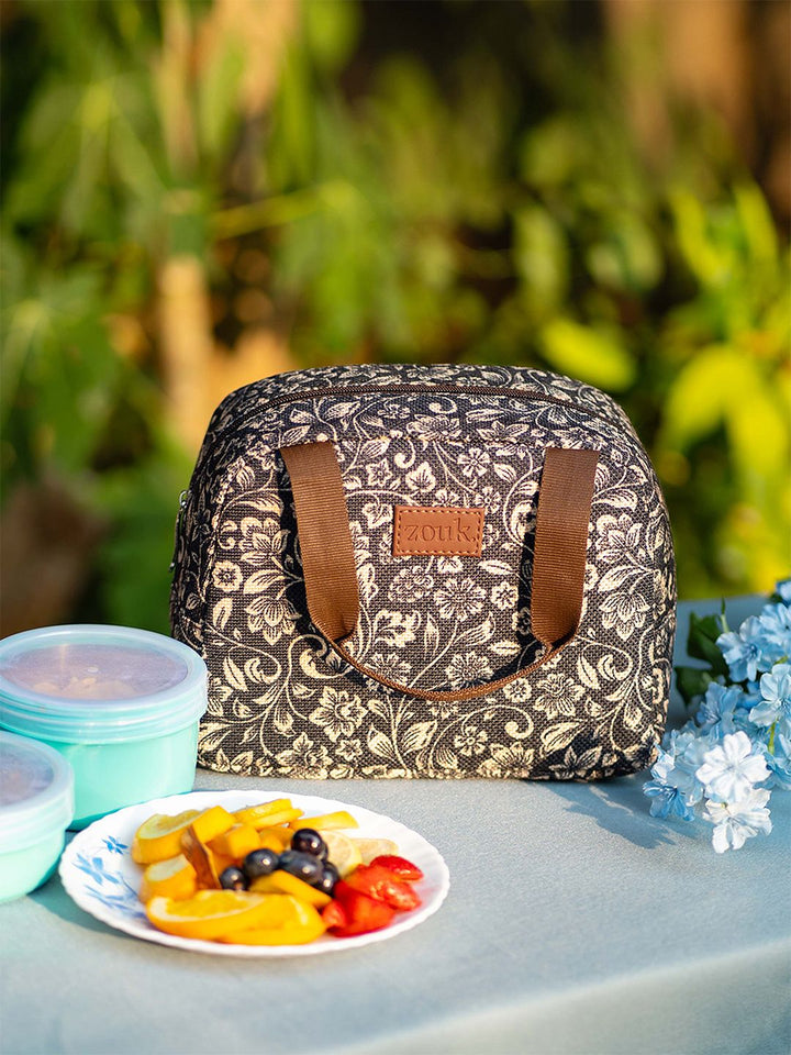 ZOUK Women Printed Insulated Lunch Bag