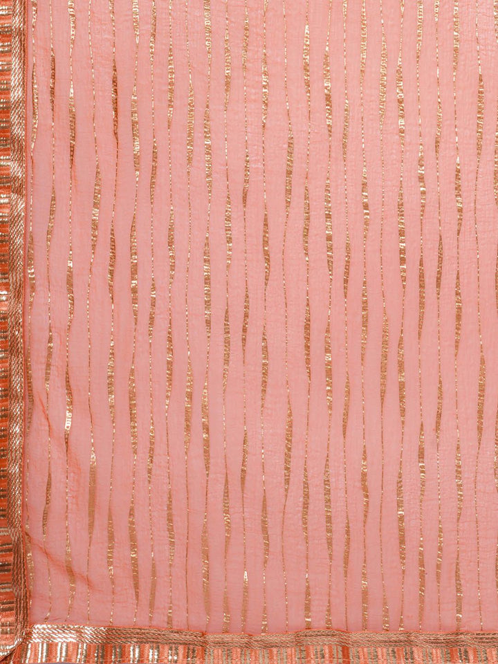 Libas Floral Printed Gotta Patti Pure Cotton Kurta with Salwar & Dupatta