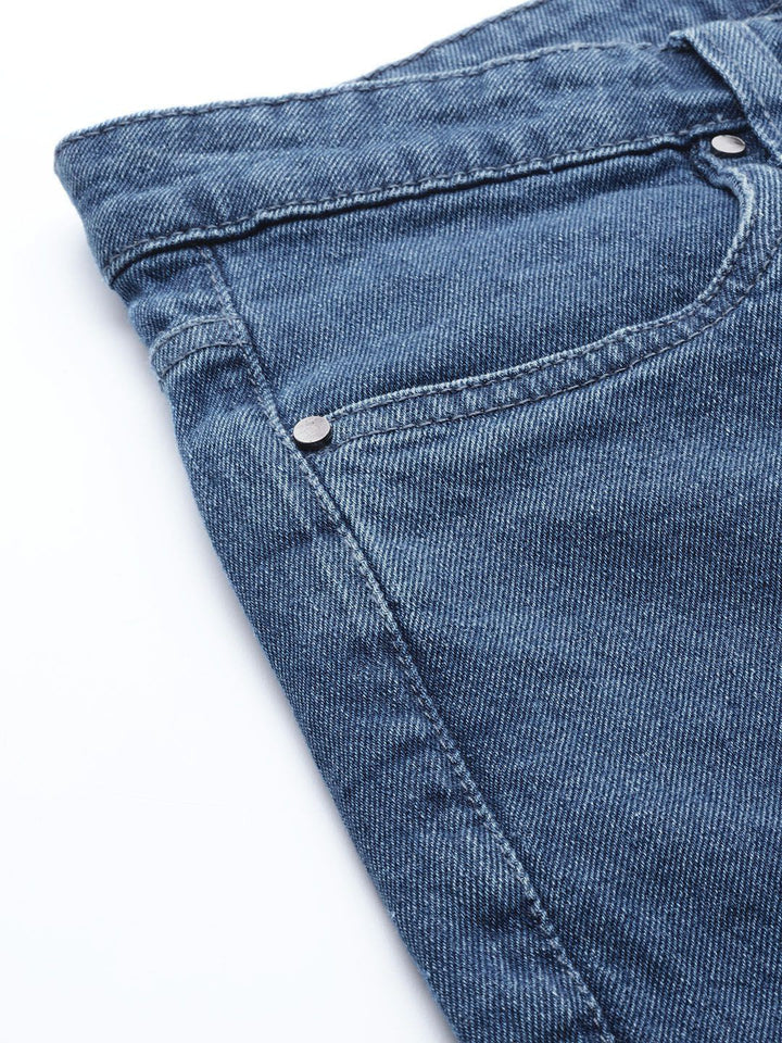 DressBerry Women Blue Bootcut High-Rise Mildly Distressed Stretchable Jeans