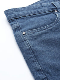 DressBerry Women Blue Bootcut High-Rise Mildly Distressed Stretchable Jeans