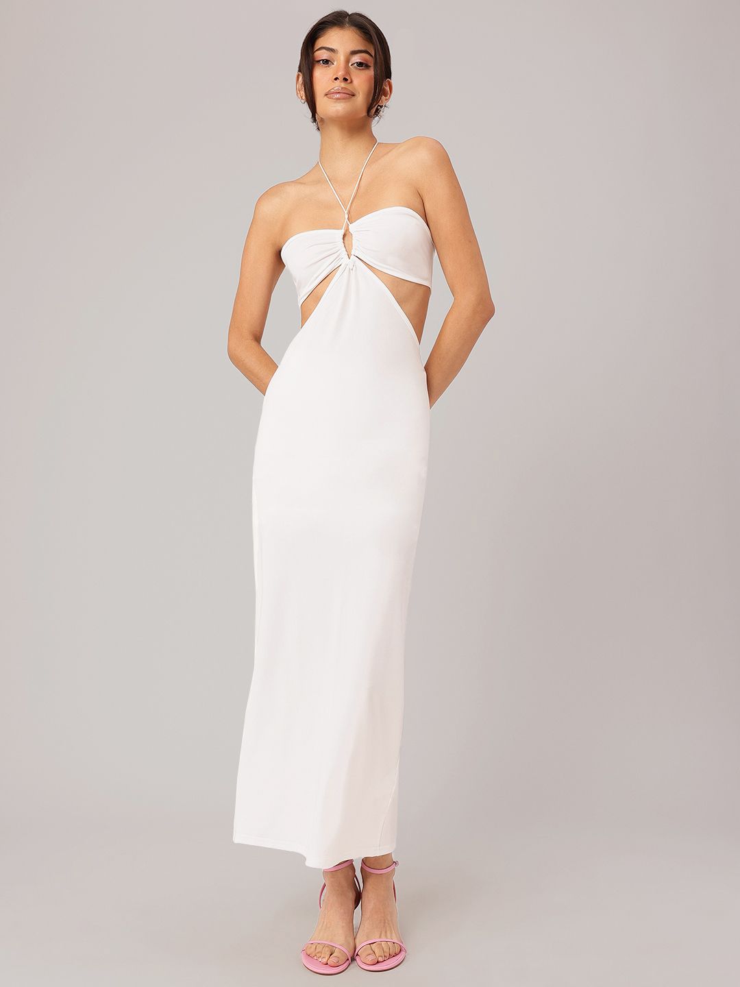 DressBerry Halter Hype Cut-out Babe Maxi Dress