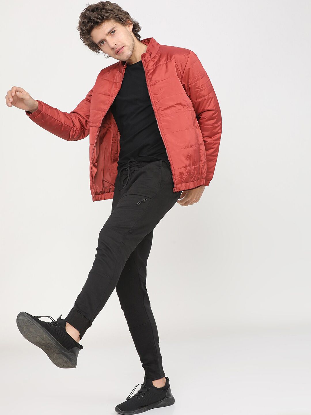 HIGHLANDER Men Rust Puffer Jacket