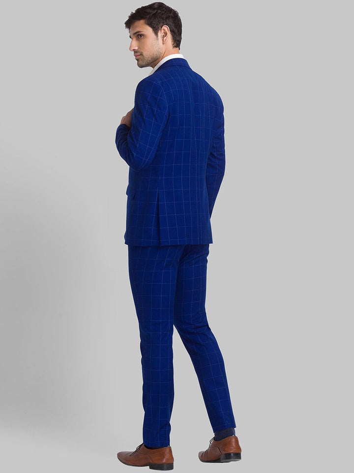 Park Avenue Men Checked Super Slim Fit 2 Piece Formal Suit