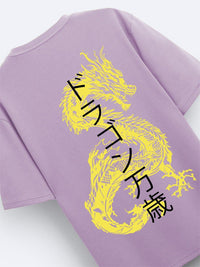 ADRO Men Typography Printed V-Neck Extended Sleeves Raw Edge T-shirt