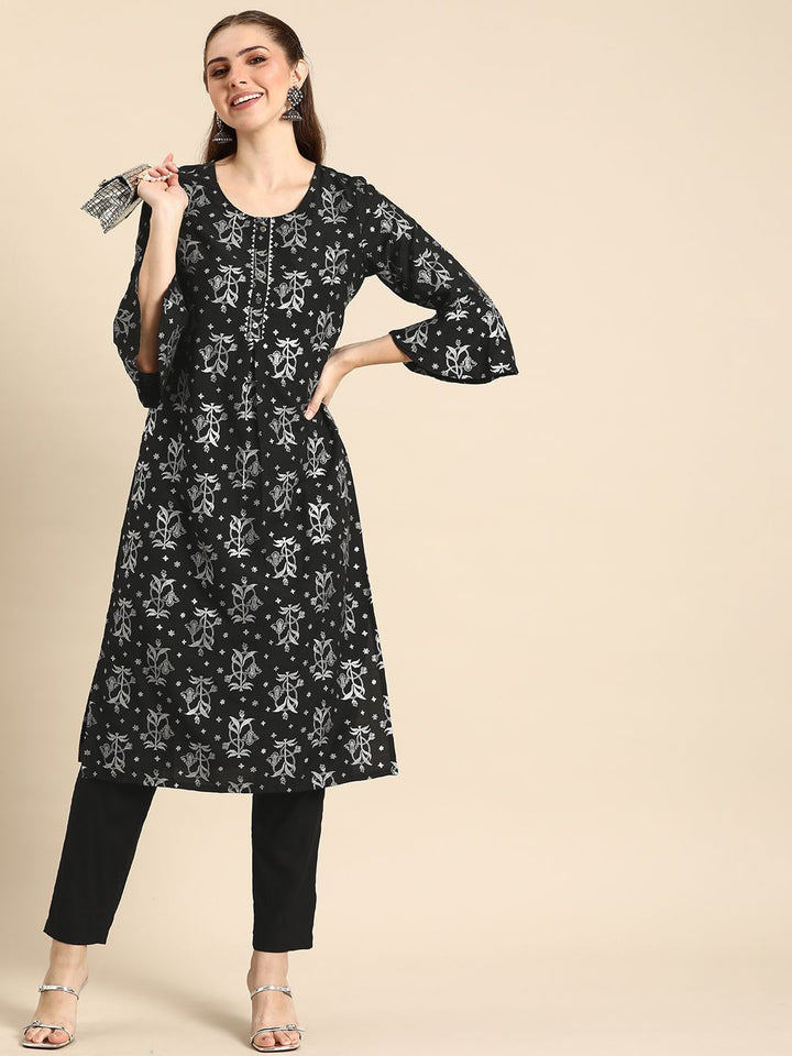 Anouk Ethnic Motifs Printed Regular Kurta with Trousers