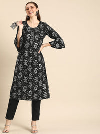 Anouk Ethnic Motifs Printed Regular Kurta with Trousers