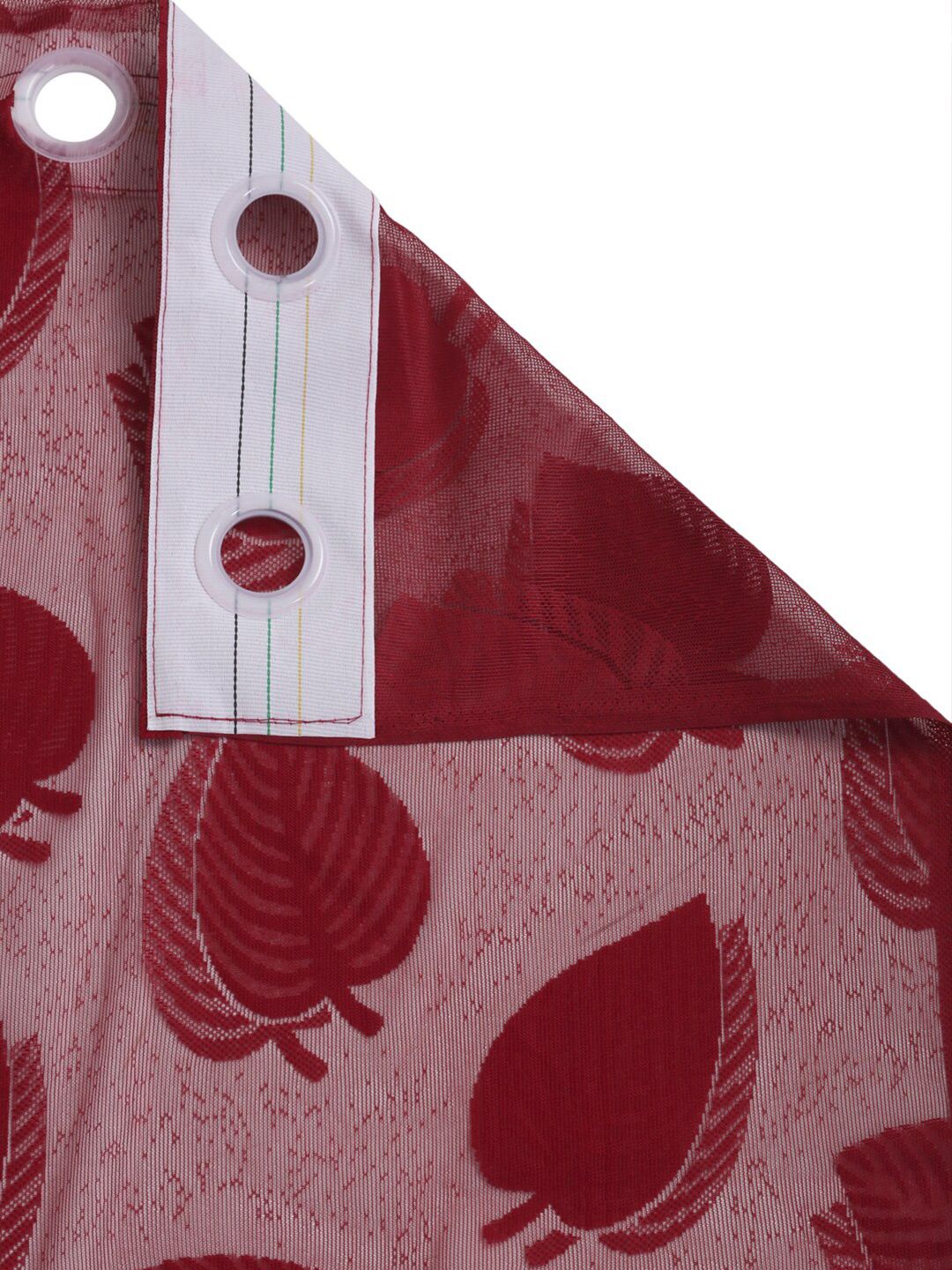 HOSTA HOMES Maroon Floral Window Curtain