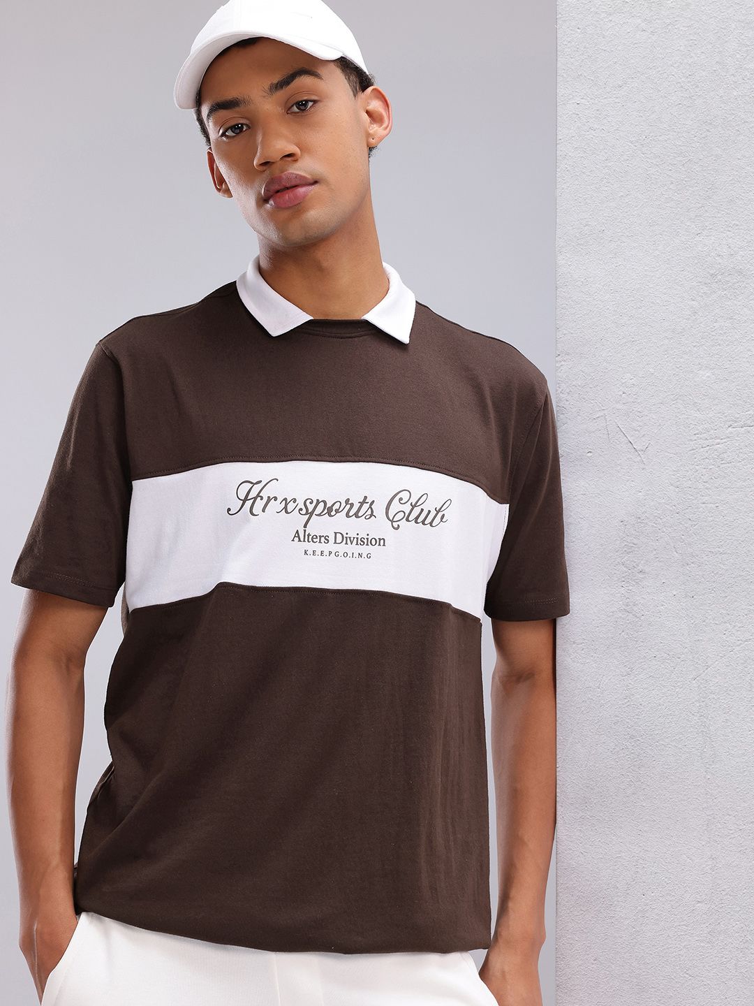 HRX by Hrithik Roshan Colourblocked Polo Collar T-shirt