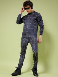 The Indian Garage Co Printed Hooded Sweatshirt & Joggers Co-Ords