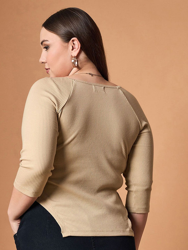 SASSAFRAS Curve Sweetheart Neck Top