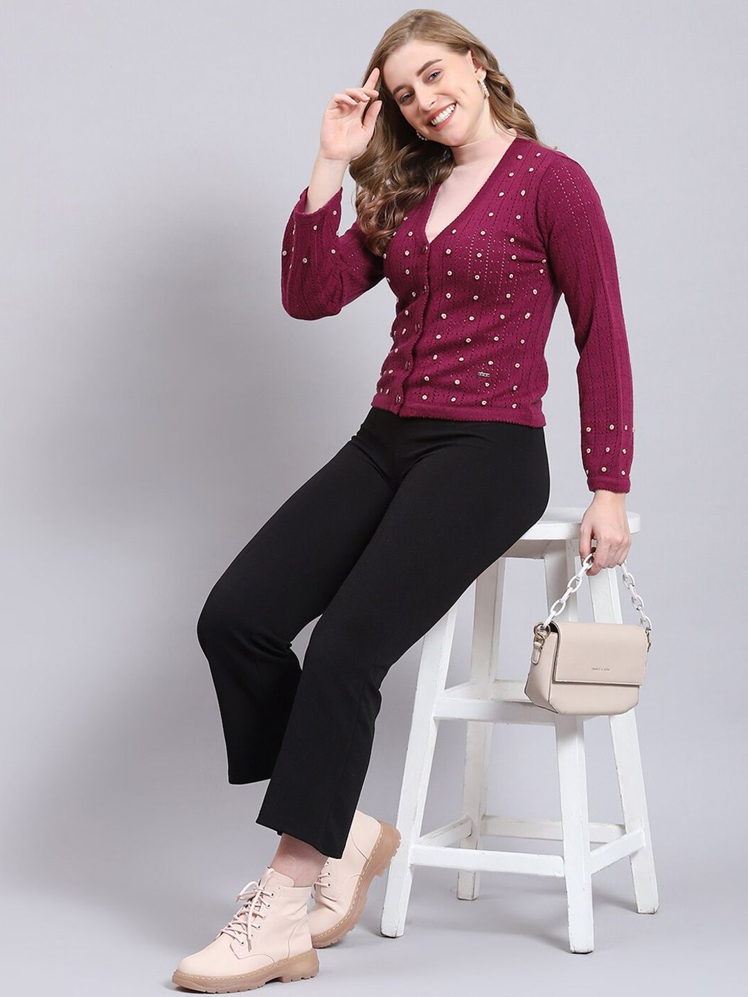 Monte Carlo Self Designed Woollen Cardigan