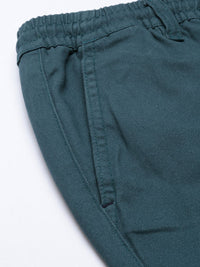 The Indian Garage Co Men Teal Slim Fit Chinos Trousers