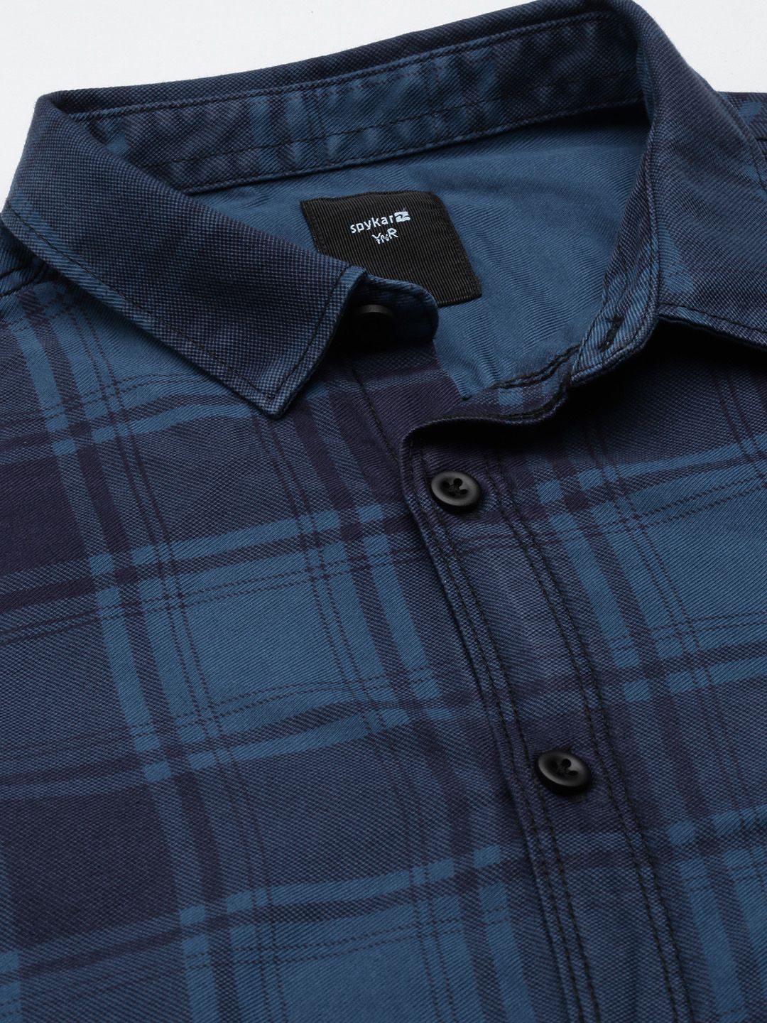 SPYKAR Slim Fit Checked Pure Cotton Casual Shirt