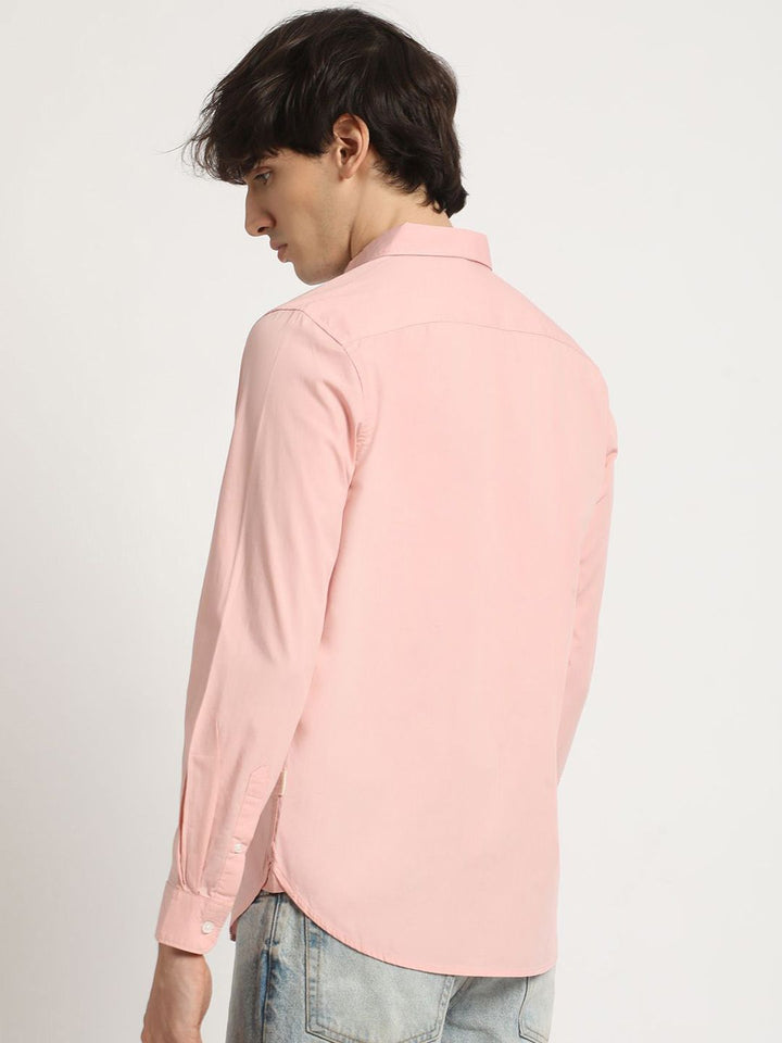 THE BEAR HOUSE Men's Solid Slim Fit Casual Shirt