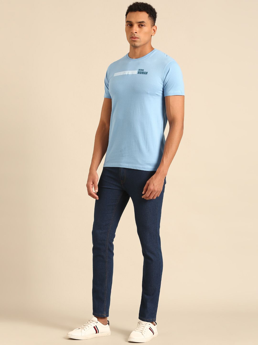 Being Human Pure Cotton T-shirt with Minimal Print