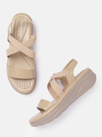 DressBerry Beige Comfort Heels