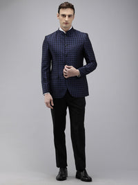 Park Avenue Self Design Mandarin Collar Regular Fit 2 Piece Party Suit