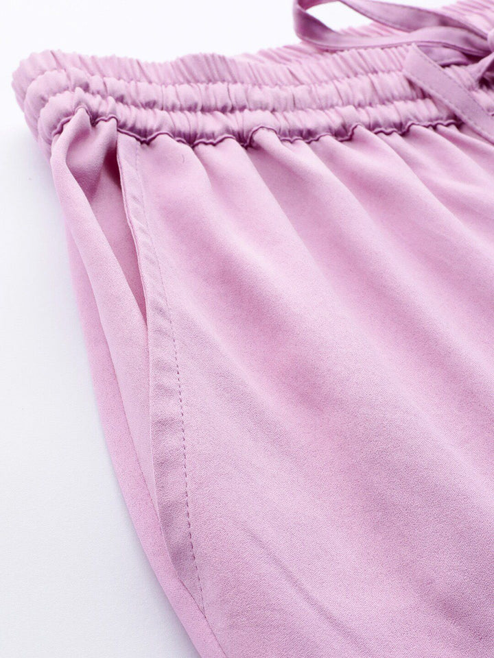 STREET 9 BASICS Women Lavender Regular Fit Solid Joggers