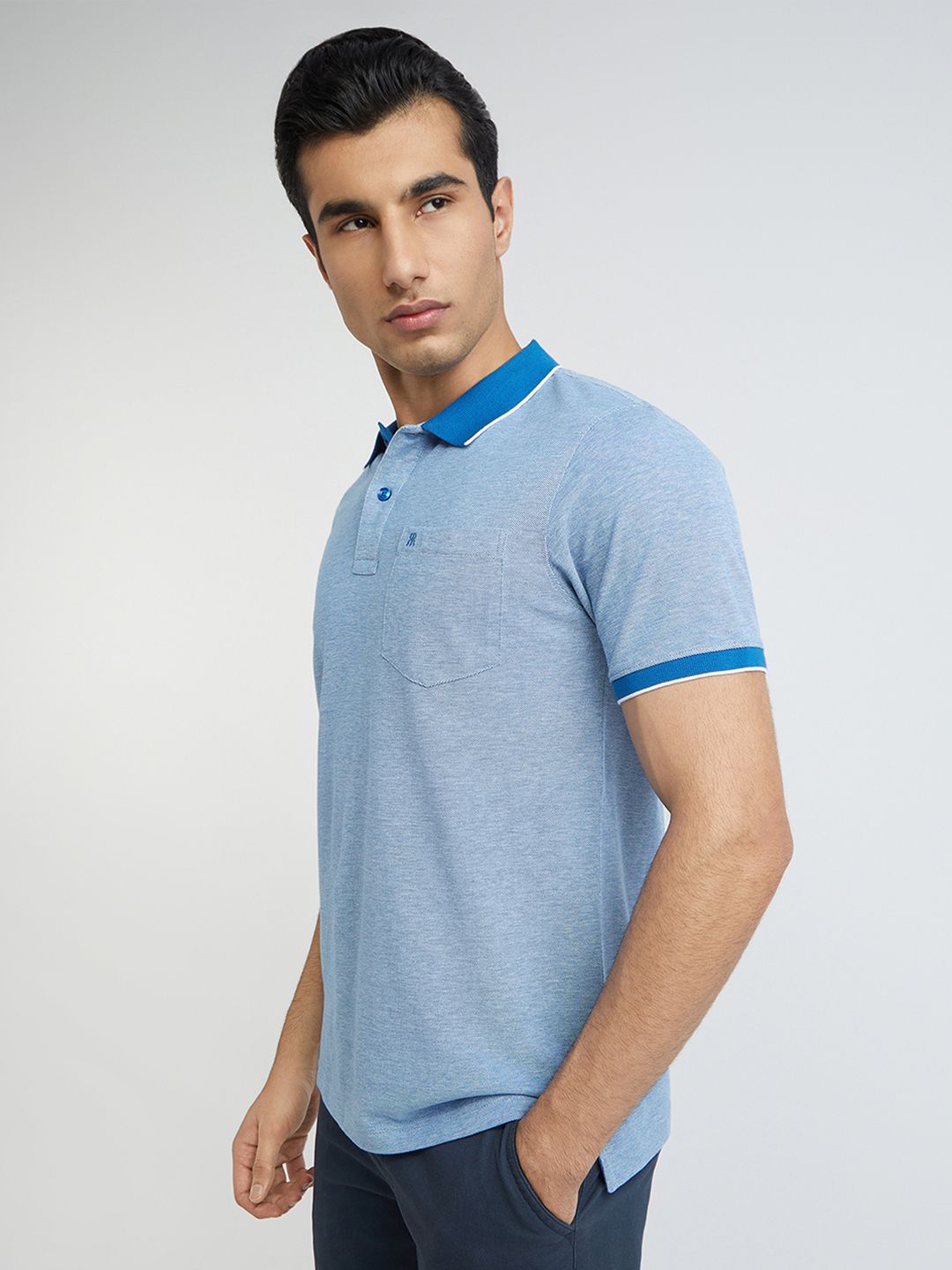 Raymond Pure Cotton Modern Fit Polo Collar T-shirt