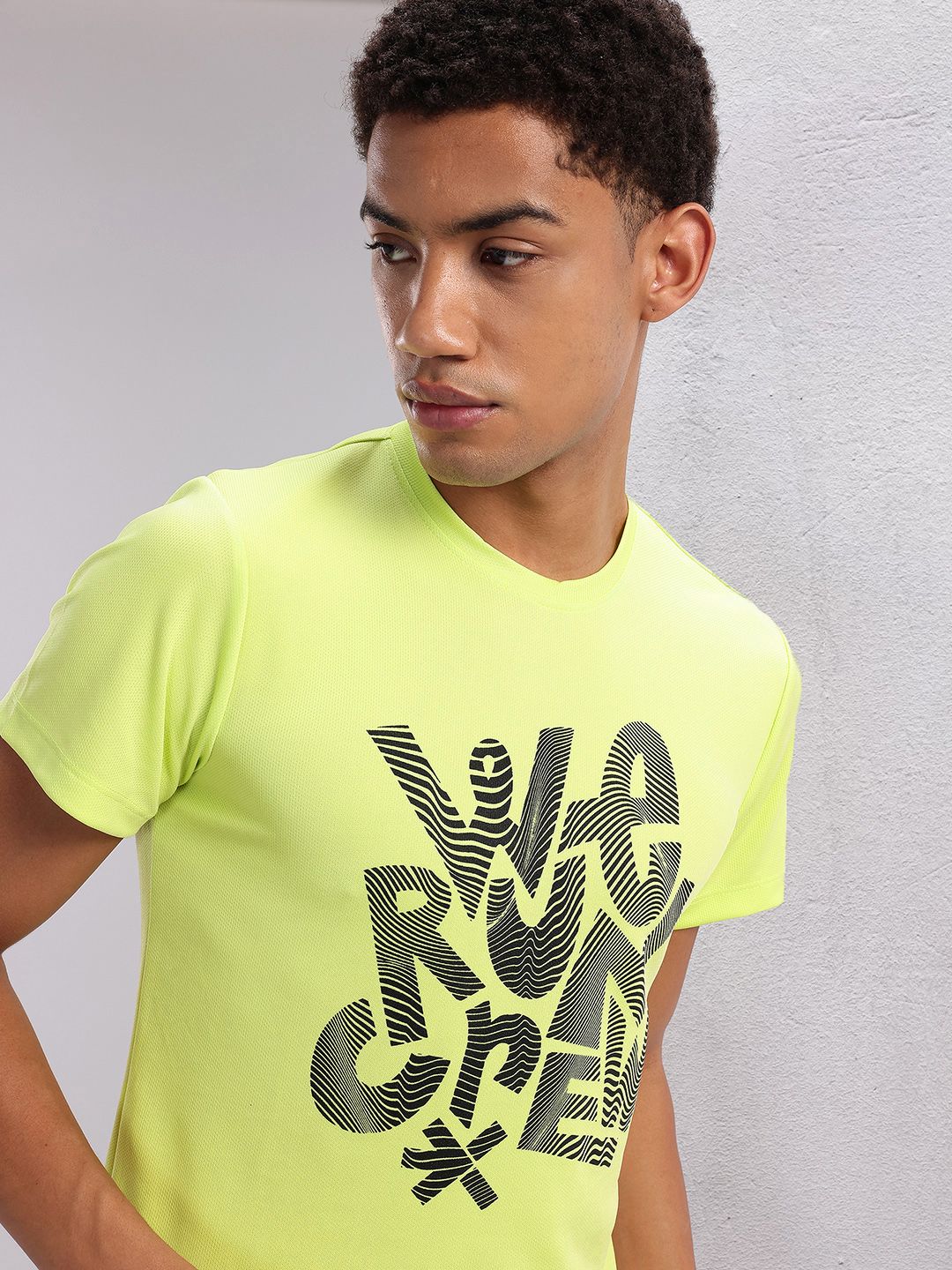 HRX by Hrithik Roshan Couple Collection Typography Printed Rapid-Dry Running T-shirt