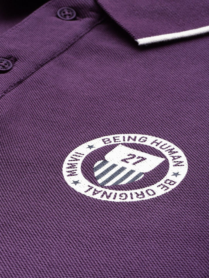 Being Human Men Polo Collar Pure Cotton T-shirt