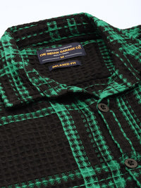 The Indian Garage Co. Relaxed Fit Opaque Checked Textured Casual Shirt