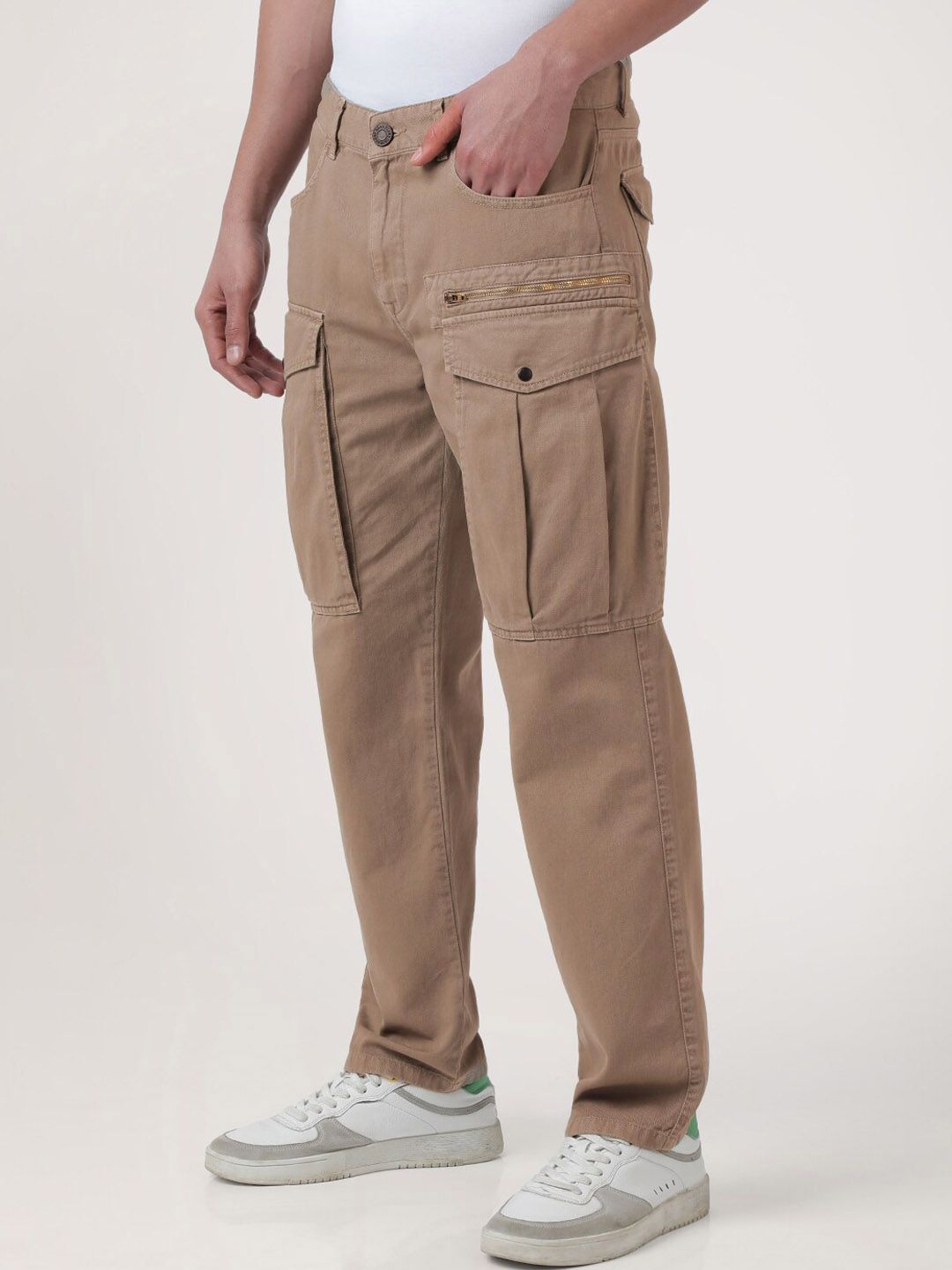Bene Kleed Men Cotton Relaxed Fit Cargo Trouser