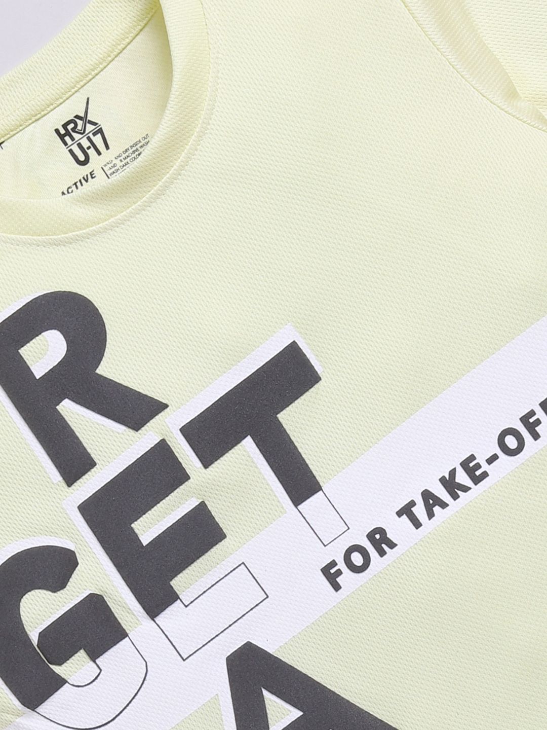 HRX by Hrithik Roshan Boys Typography Printed Rapid-Dry T-shirt